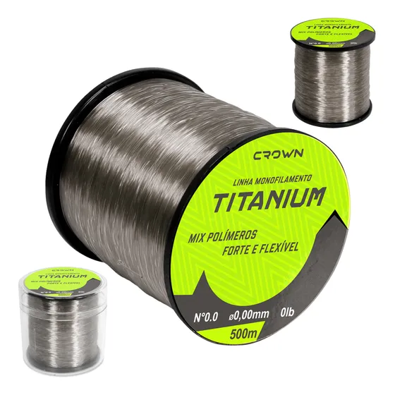 Linha De Pesca Monofilamento Crown Titanium 500m 