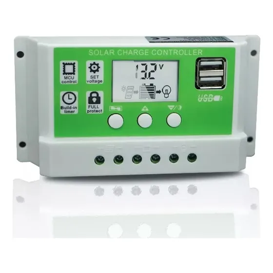 Controlador De Carga Solar 30 Amp Panel Solar 12v/24v