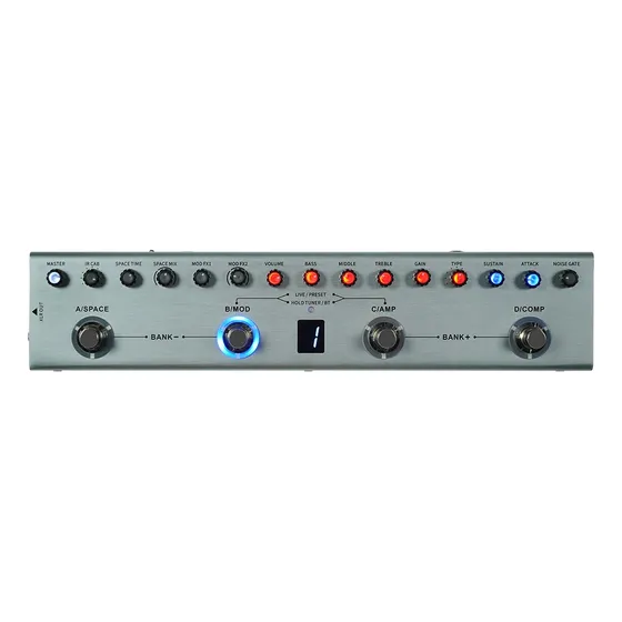Pedaleira M-vave Tank B I Pedal Cuvave Ir Baixo Bass Cor Cinza Pedal Baixo