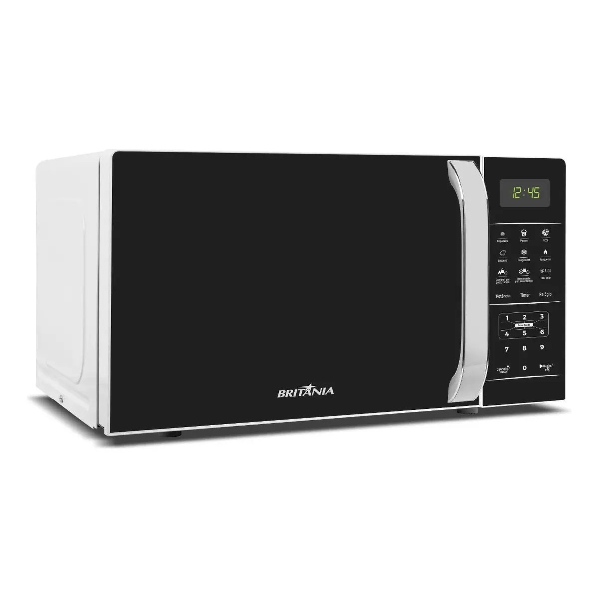 Micro-ondas Britânia Bmo23 De Preto 20l Branco Micro-ondas Britânia Bmo23 De Preto 20l Branco