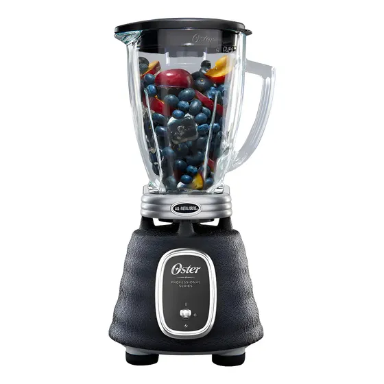Oster Licuadora Clásica, 1000 W, 3 Velocidades, Vaso de Vidrio 1.5 L, Negro, BLSTBPST