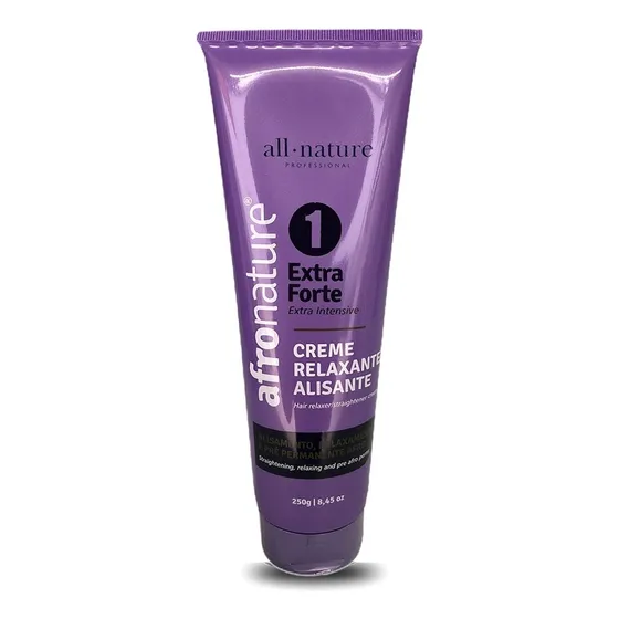 Creme Relaxante Afro Nature Força 1 Extra Forte All Nature Fragrância Do Tratamento Amônia Cor De Cabelo Todas