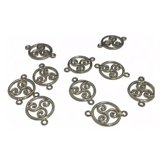 5 Pingentes Triquetra Triqueta Triskle Resinados P/ Pulseira