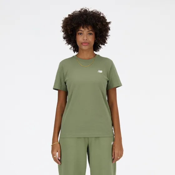 Remera New Balance Wta41509dek Verde Militar  Mujer