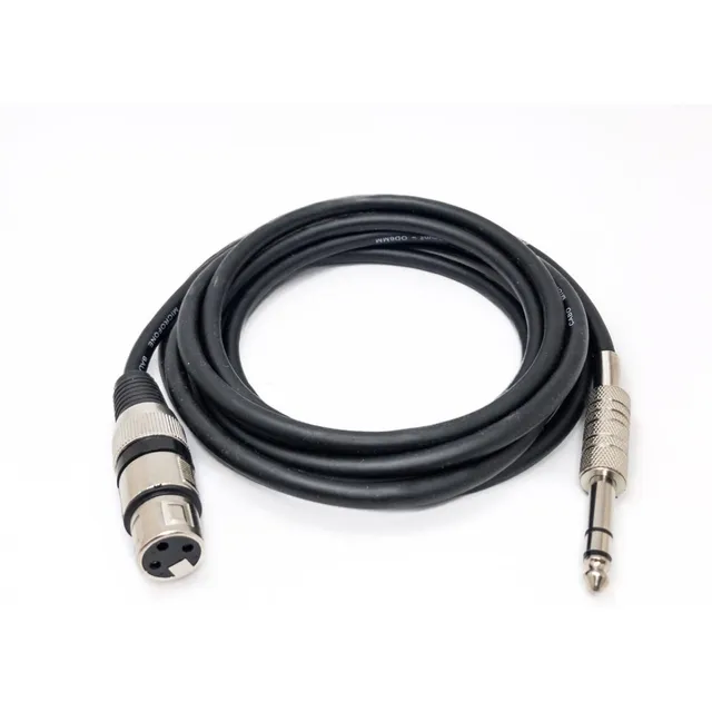 Cabo P10 Stereo X Xlr Fêmea 2 Metros - Balanceado - Niquel