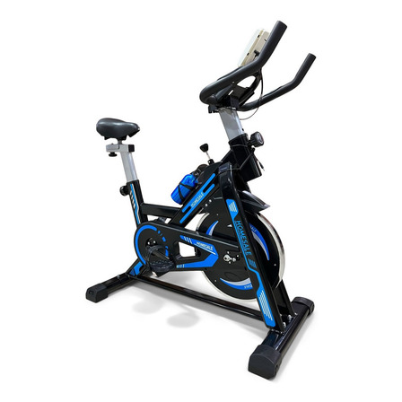 Bicicleta Spinning Con Monitor Frecuencia Cardiaca 13 Kgs Color Negro/Azul Marca HomeSale Bicicleta Spinning Con Monitor Frecuencia Cardiaca 13 Kgs Color Negro/Azul Marca HomeSale