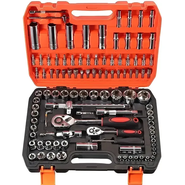 Kit 108 peças 1/2" + 1/4" Cr-V