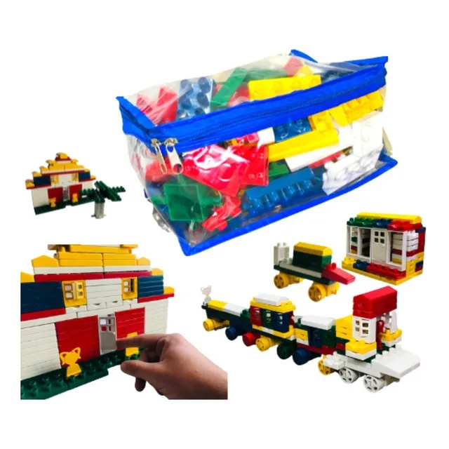 Blocos De Montar Com 105 Peças De Encaixes Brinquedo Autista