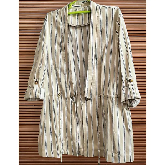 Bleizer Chaqueta Dama,nueva,t.l/xl. Lino.beige/crudo.