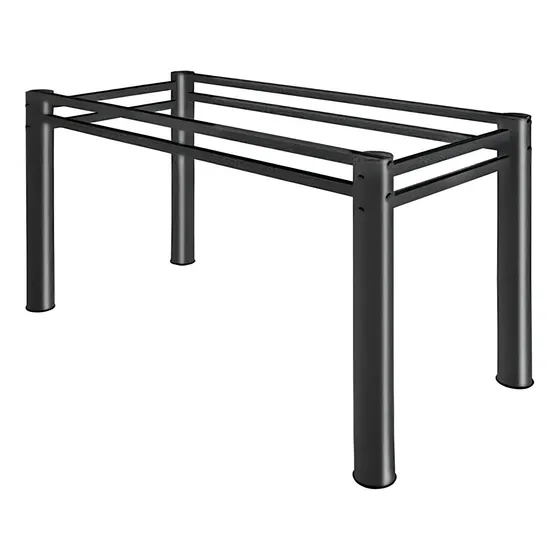 Suporte Para Tampo De Mesa Vidro Mármore Madeira 6 Cadeiras Cor Preto Fosco
