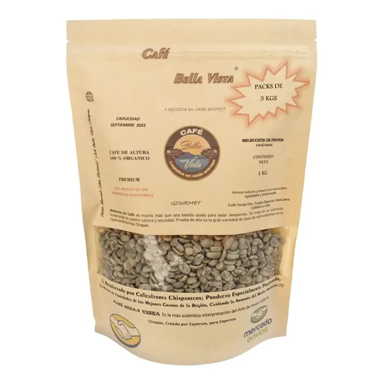 Café Verde Ideal Para Bajar De Peso Orgánico Selecto 1 Kg