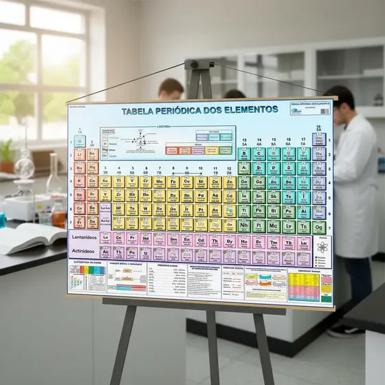 Mapa Tabela Periodica 118 El Quimico Laminado Banner Moldura
