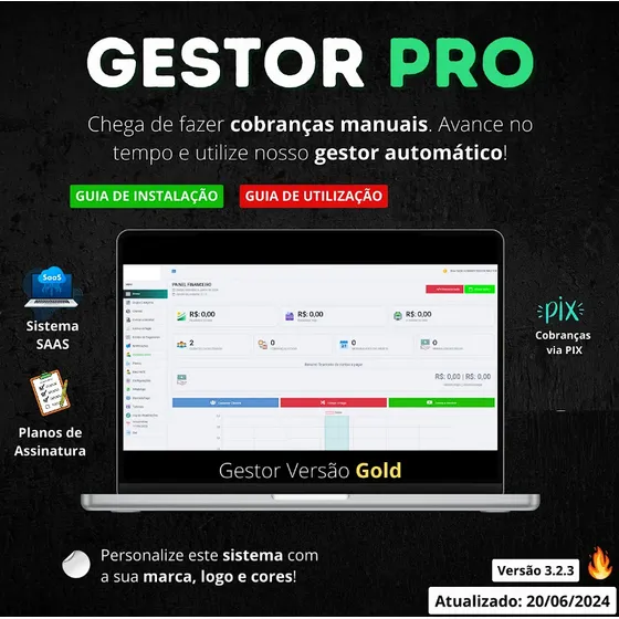 Gestor Pro Crm De Cobranças Whatsapp Via Pix Mercado Pago