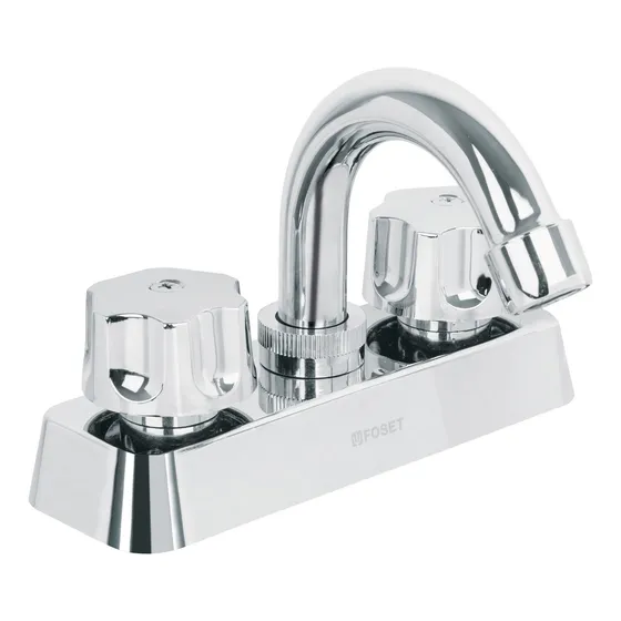 Mezcladora Plástica 4 PuLG Cuello Curvo Para Lavabo,standard