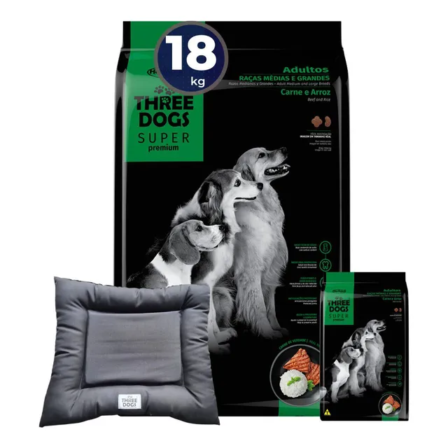 Three Dogs Super Premium Perro Adulto 15 Kg + Regalo 