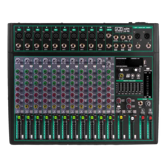 Mesa De Som 12 Canais Profissional Interface Usb Bluetooth