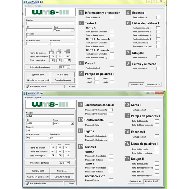 Test Wms-iii Escala De Memoria De Wechsler-iii -