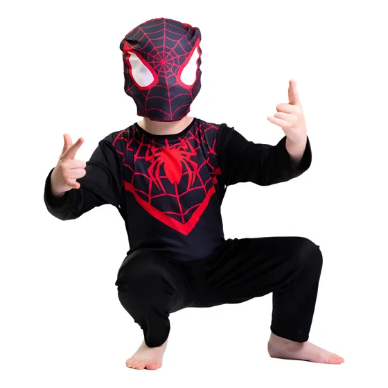 Disfraz De Spiderman Hombre Araña Negro Miles Morales