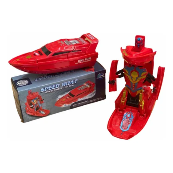 Lancha Transformers A Robot Luz Sonido Y Movimiento