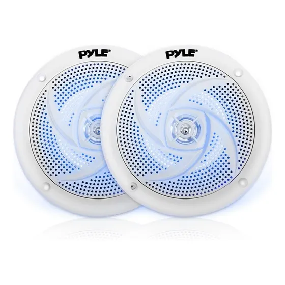 Altavoces Marinos Pyle De 10 Cm, Resistente Al Agua Con Luce