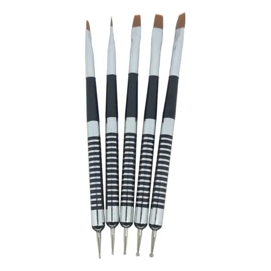 Set De Pinceles Para Uñas En Gel X5  Mym