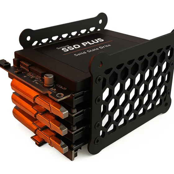 Suporte Rack Vertical Para Até 4 Hd Externo 2.5 Ssd Slim