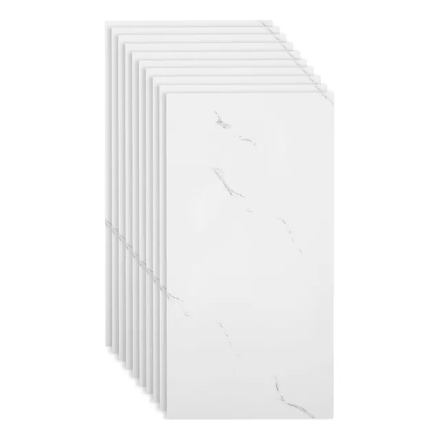 Placas Autoadhesivas Imitacion Marmol 30 X 60 Blanca Pack 10