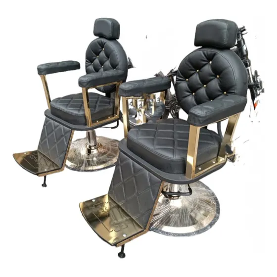 Silla De Barbería Profesional. Reclinable Gato Hidráulico