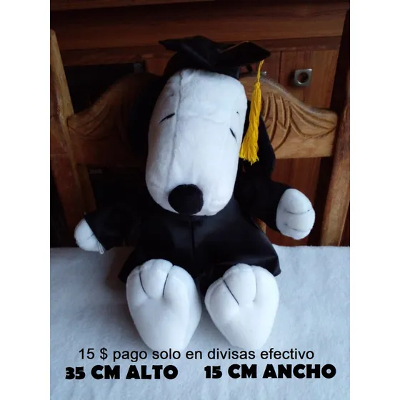 Hermoso Peluche Snoopy Graduado Original Casi Nuevo