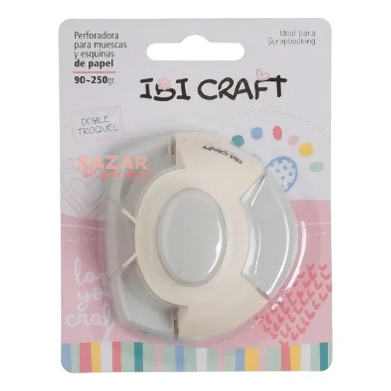 Troqueladora Redondeadora De Esquinas Y Muescas Ibi Craft Color Blanco Forma de la perforación MUESCAS Y REDONDEADORA