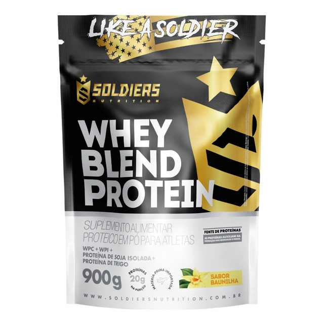 Whey Blend Protein Concent / Isolado 900g-soldiers Nutrition Sabor Baunilha Whey Blend Protein Concent / Isolado 900g-soldiers Nutrition Sabor Baunilha