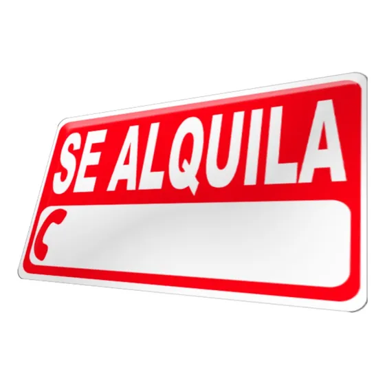 Letrero Se Alquila Pvc Rígido Para Marcador Pizarra Laminad