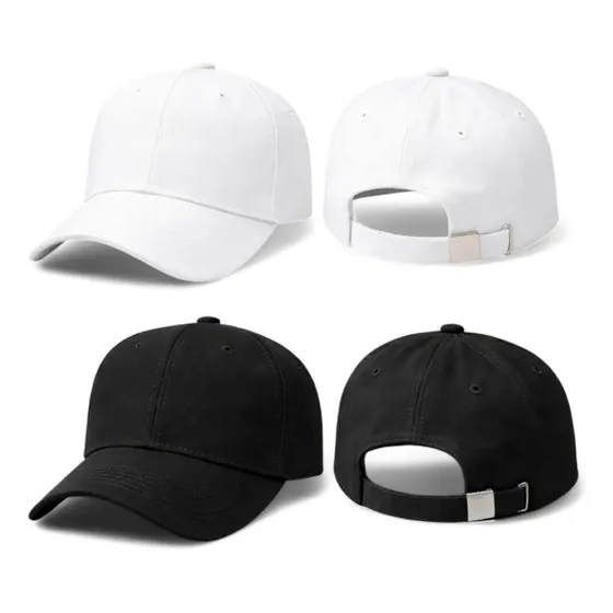 Kit 2 Boné Básico Liso Aba Curva Ajustável Unissex Poliéster