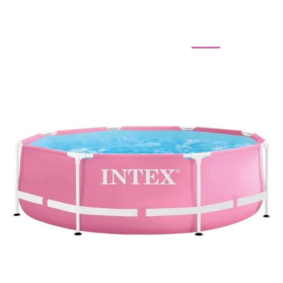 Piscina Desmontable Redonda Metal Frame Color Rosa 2 Metros