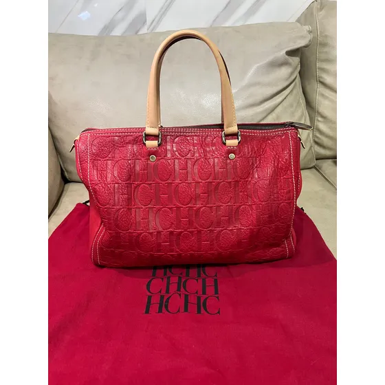Bolso De Cuero Carolina Herrera Andy Asas Nude