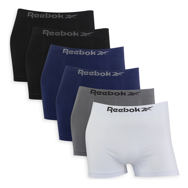 Kit 6 Cuecas Reebok Boxer Box Sem Costura Microfibra Adulto Kit 6 Cuecas Reebok Boxer Box Sem Costura Microfibra Adulto