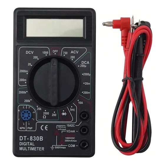 Multimetro Tester Digital Dt830d Con Buzzer