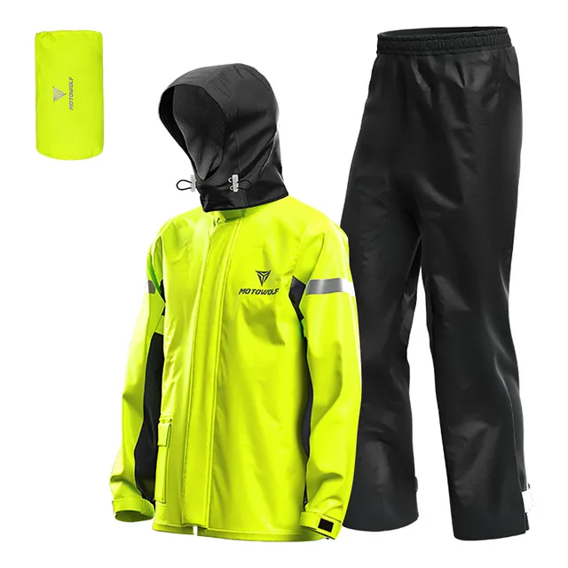 Traje Reflectante De Chaqueta Impermeable Y Pantalones Para