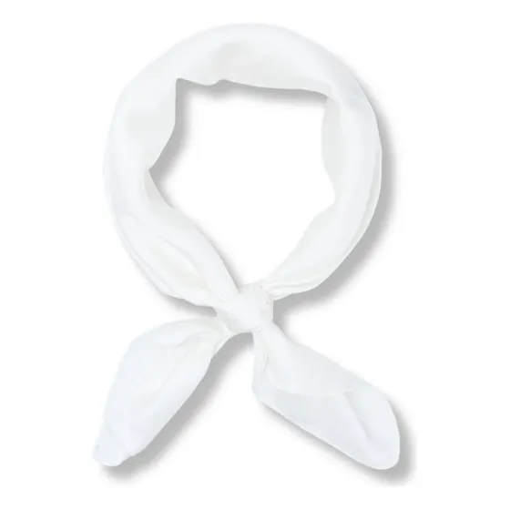 Pañuelo Unisex Estilo Seda 70x70 Cm Colores Varios Blanco Liso Standar