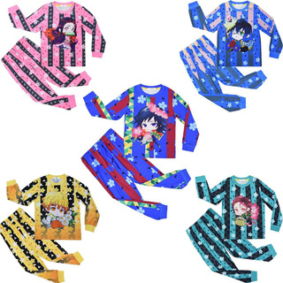 .s Conjunto De 2 Piezas De Pijama Demon Slayer Niños Y Niñas .s Conjunto De 2 Piezas De Pijama Demon Slayer Niños Y Niñas