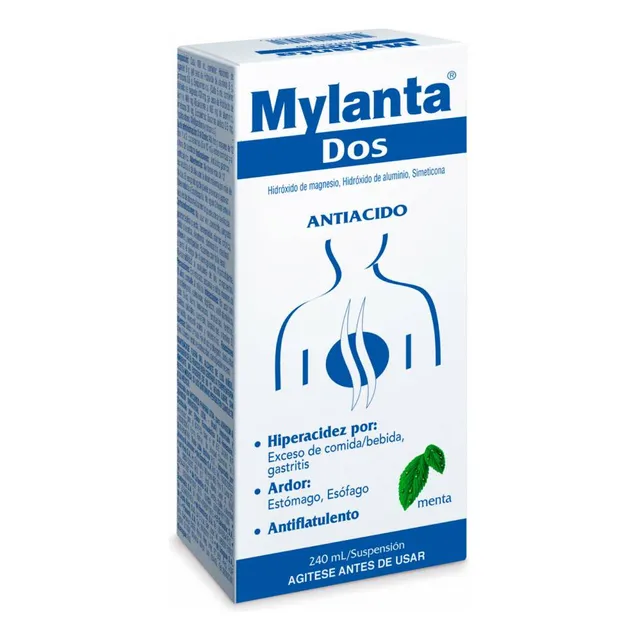 Mylanta Dos Menta Liquida 240 Ml