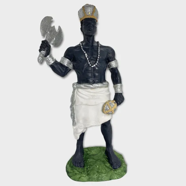 Escultura Imagem Xangô Ayra Orixá Resina 25 Cm 