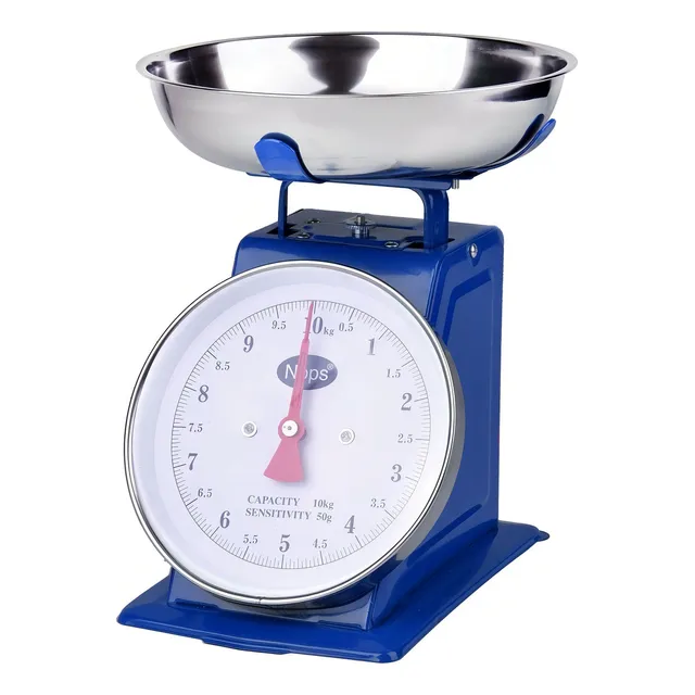 Bascula De Cocina 10 Kg Retro Azul - Ba6623 Color Azul