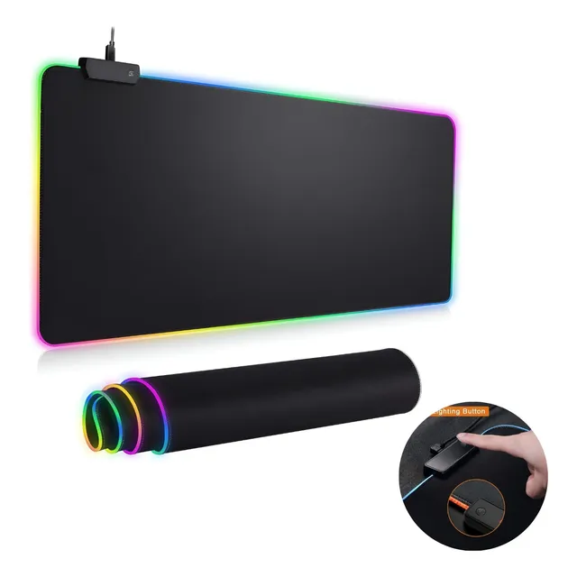 Mouse Pad Rgb Gamer 80cm De Largo Con Led Multicolor