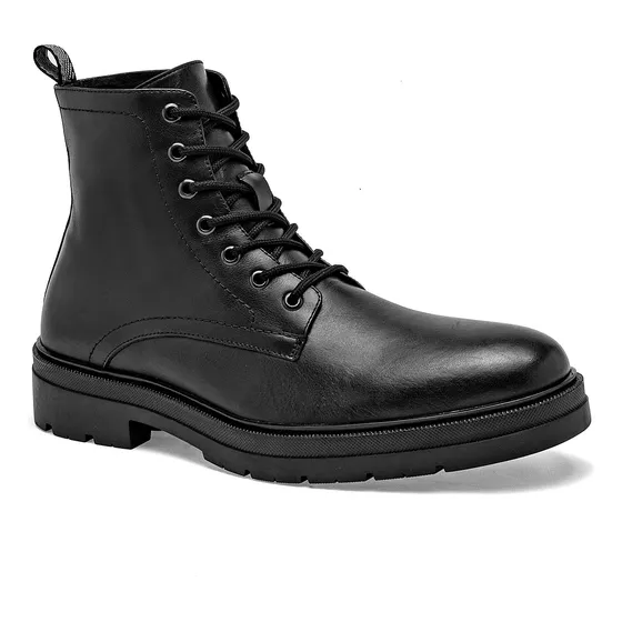 Botin Casual En Piel Christian Gallery Hombre Cf Negro T9