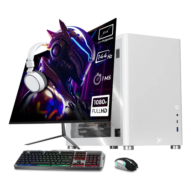 Xtreme Pc Amd Radeon Rx 6600 Ryzen 5 16gb 500gb Monitor 23.8