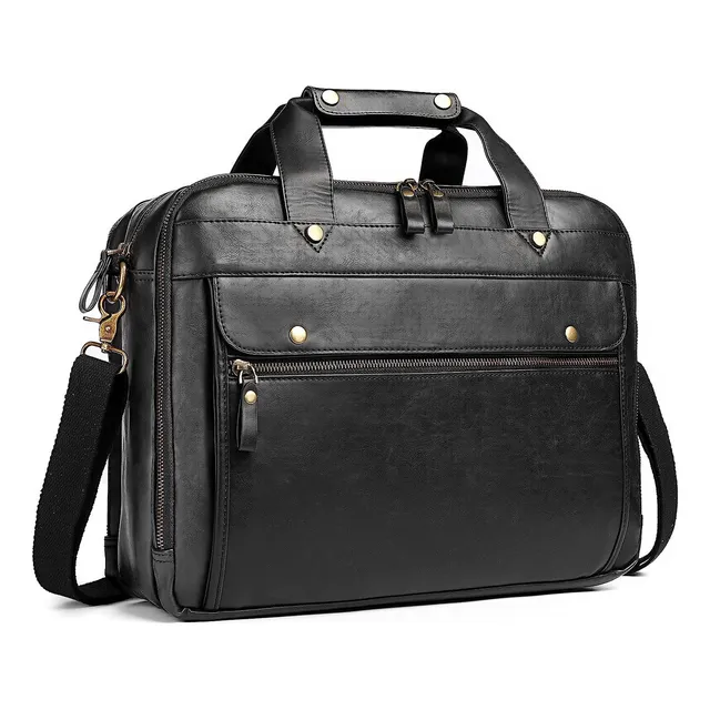 Pu Leather Maletín Para Hombres Bolsa De Computadora Boltops