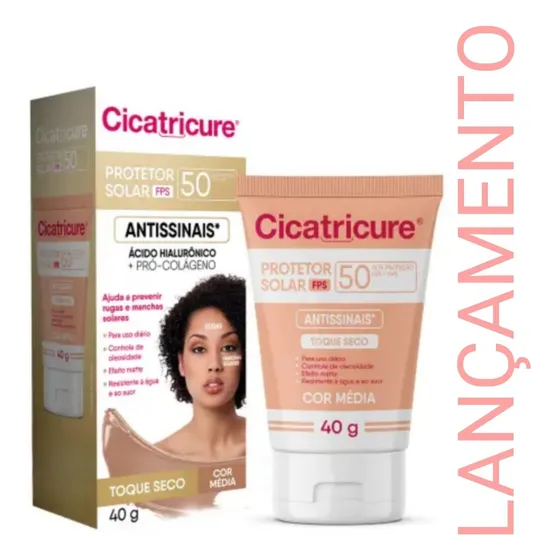 Cicatricure Protetor Solar Antissinais Fps50 Cor Média 40g