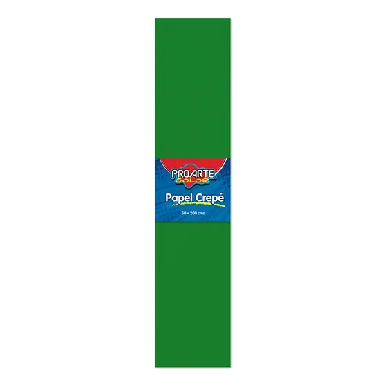 Papel Crepé 10 Pliegos De 50x200 Cms Proarte Color Verde Oscuro