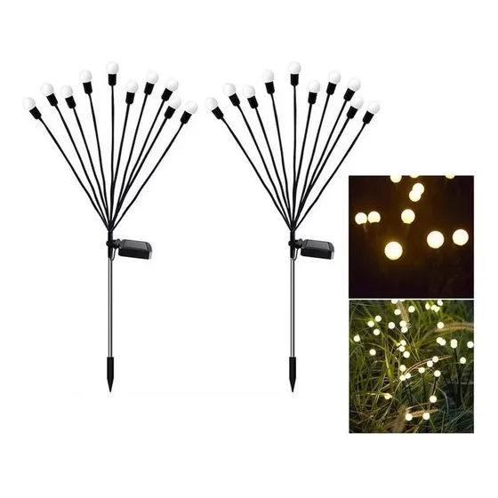 2 Paquetes De 8 Luces Led Solares De Luciérnaga